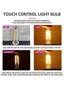 RGB Light Tube Atmosphere Lamp, Car Atmosphere Light, USB Night Light, Touch Dimming, LED Filament Lamp, Portable Lighting, Plug And Play, Decorative Atmosphere Light - Multicolor - View 7