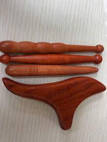 4pcs Wooden Massagers | High-End Acupoints, Triangular Sparrow Scraping Boards, Foot Massagers - Multicolor - View 9