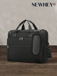 NEWHEY 15.6英寸笔记本电脑包，公文包，防水电脑包，单肩斜挎包，男士商务/办公/工作包 - 彩色 - 查看 2