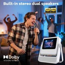 2026 Flagship DONGYING A5Pro Android 12 Smart Projector, Supports 4K And 1080P Native Resolution, 400 ANSI Lumens Home Cinema Projector, 7-Inch Touch Screen, WiFi 6, Compatible With Android TV, Full HD Movie Projector, Suitable For Gaming, Computers, Smartphones - White - View 8