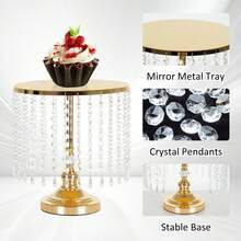 6pcs Gold Cake Stands Metal Cupcake Stand Set ,Candy Fruit Display Dessert Plate Cake Serving Tray For Birthday Party Wedding Anniversary Birthday Party Engagement(8.6in,10.6in,12.6in) - 金的 - 查看 4