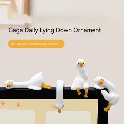 2026 New Cute Big White Goose Display Decor Figurine - Healing Office Desk Ornament - Gift For Best Friend, Birthday, Holiday, Collectible