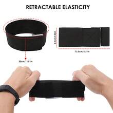 15 unidades/lote Brazalete elástico negro Brazalete Respeto Funeral Luto Equipo deportivo Fútbol - Negro - Ver 3