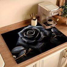 1pc 2D Floral Pattern Stove Protector Mat - Heat Resistant Glass/Kitchen Accessory, Suitable For Stove, Oven, Washing Machine And Dryer - Scratch-Resistant, Easy To Clean Desktop Protector - Multicolor - View 10