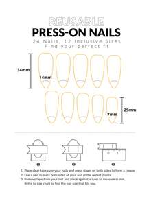 24片中号杏仁形美甲贴片，白色法式尖头，蕾丝图案，仿珍珠装饰，时尚全覆盖假指甲，适合女性和女孩日常佩戴，秋冬季美甲用品 - 白色 - 查看 5