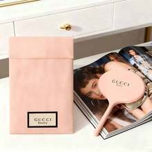 Gucci 粉色系列化妆包，化妆袋，化妆刷三件套，便携式手持化妆包，适合作为节日礼物、情侣约会礼物、精致可爱的生日礼物 - 粉色 - 查看 4