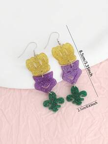Pendientes de la serie de carnaval, de moda y únicos, adecuados para usar en vacaciones o combinar con atuendos - Multicolor - Ver 3