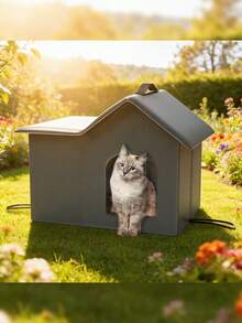 All-Weather Stray Cat Shelter, Warm Cat Bed For Stray Cats, Including A Cat House Without Shelves, Winter Warm And Insulated Cat House, Durable  Cat Bed, Suitable For Stray Cats And Small Dogs, All-Season Pet Bed, Classic Design, Easy To Assemble, An Ideal Gift For Animal Lovers. - 均碼 - 查看 2