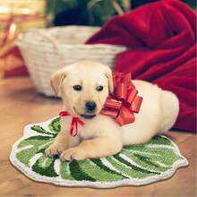 1件绿色叶子图案柔软吸水蓬松浴室地垫，适用于家居装饰、入口和室内防护，可用作浴室地垫、浴室地毯、门垫、小地毯、地毯、垫子、家居装饰、小地毯、户外地垫、家居装饰、地毯、卧室地毯，可水洗地毯 - 多色 - 查看 4