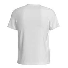 Kit 5 Camisa Masculina Camiseta Gola Redonda Lisa Algodão - Branco - Visão 3