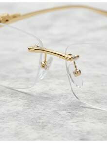 Lentes Jaguar Armazon Lujo Anti Reflejantes Premium Cr782 - Dorado - Ver 10