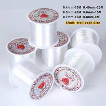 Dây xâu hạt 0.2-0.8mm, dây nylon trong suốt không co giãn, nguyên liệu làm trang sức bán sỉ - # - Xem 15