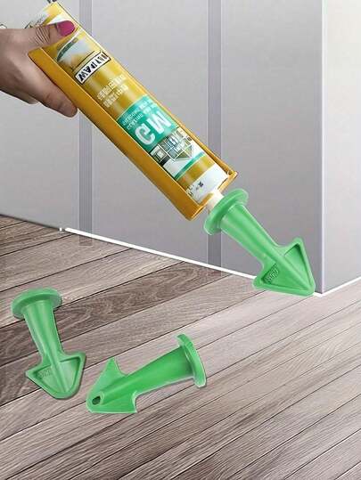 3件套密封胶喷嘴、密封胶涂抹工具、刮刀式密封胶涂抹工具、环氧树脂活塞配件、不同口径喷嘴，满足各种需求，适用于地板清洁、瓷砖缝隙污垢清理。