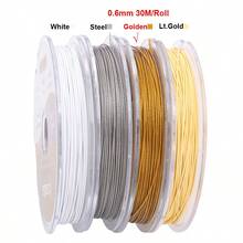 1/4 cuộn dây thép không gỉ 304 7 sợi màu vàng và bạc - Dây thủ công siêu mềm dẻo với độ dày siêu mỏng 0.3mm-0.6mm, độ bền chắc chắn để làm vòng cổ & vòng tay, các dự án DIY xâu hạt, dây dùng để làm trang sức, tạo vòng tay, thủ công không cần bảo dưỡng (1/4 cuộn) - dây - Xem 11