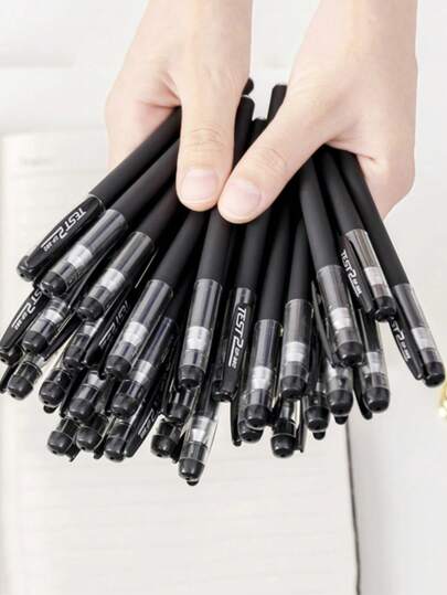 10pcs/20pcs Black Matte Water-Based Pen Set, 0.5mm Super Fine Tip Smooth Writing Ballpoint Pens, Office Supplies, Classroom, Teacher Supplies, Stationery, Smudge-Proof, With Clip Suitable For Office And School Supplies, Signature Pens, Office Supplies, Pens, Pilot Pens, Office Equipment, Office Supply Sets, BIC Pens, School Pens, Pens, School Supplies, School Sets, Pens, Pens, School Supplies, Pens, Pens, School Supplies, Back To School