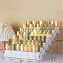 Acrylic Transparent Multi-Layer Stepped Organizer Rack For Perfume, Cosmetics, Lipstick, Eyeshadow Palette Display - Multicolor - View 7