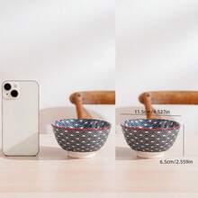 4pcs 4.5-Inch Ceramic Japanese Style Colorful Round Bowls, Nordic Creative Japanese Colored Pottery Bohemian Round Bowls, Dishwasher & Microwave Tableware For Hotel, Restaurant, Home, Spiral Printed Colored Ceramic Bowls, Colorful Patterned Soup, Rice, Porridge, Dipping Sauce Bowls - Multicolor - View 14