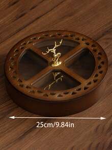 1 pieza Plato de frutas con compartimentos redondos, bandeja para exhibir postres, plato de frutas multifuncional, adecuado para decoración de mesa de comedor, hogar y cocina - Plato de frutas dividido con forma de ciervo - Ver 13