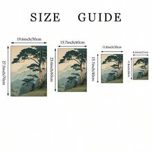 1幅冲绳复古风帆布画，日本旅行风景海报 - 边户岬天际线装饰画，适用于卧室、客厅、办公室或宿舍，适合作为送给女性的礼物，可选择带框或不带框。 - 彩色 - 查看 9