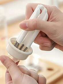 2pcs Portable Multi-Functional Kitchen Cleaning Brush, Groove Brush, Keyboard Brush, Bottle Cleaning Brush, Crevice Duster Brush, Cleaning Supplies - Multicolor - View 9