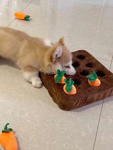 Thảm ngửi hình cà rốt, thích hợp cho chó và mèo nhỏ, vừa, lớn, đồ chơi cho thú cưng hình cà rốt, đồ chơi giảm căng thẳng cho thú cưng, đồ chơi gặm cho chó, đồ chơi kéo hình cà rốt, đồ chơi gặm cho mọi giống chó giúp phát triển kỹ năng tìm kiếm thức ăn, có thể giặt được. - Nhiều màu - Xem 7