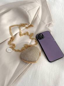 Nueva bolsa de embrague de acrílico, bolso de mano de moda con correa de cadena, bolso de hombro para fiesta, cita, regalo - Dorado - Ver 2