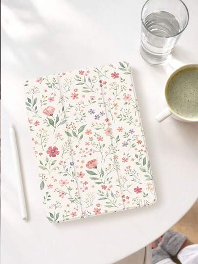 1 bao đựng máy tính bảng họa tiết hoa, tương thích với Apple iPad 10.2" Pro 2021/2020, iPad thế hệ 9/10/11, Galaxy Tab A8 10.5" 2022, Matepad 10.4", chống rơi, có khe cắm bút cảm ứng, hỗ trợ chế độ ngủ/thức, lý tưởng làm quà tặng ngày Valentine.