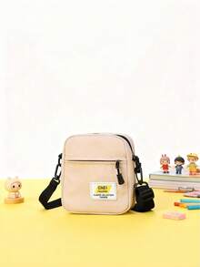 新款时尚学生女生手机包，休闲运动大容量斜挎单肩包 - 彩色 - 查看 1