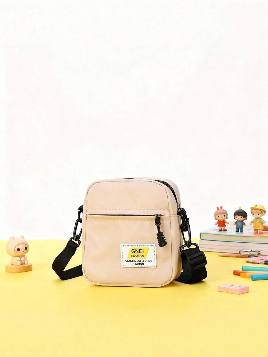 新款时尚学生女生手机包，休闲运动大容量斜挎单肩包 - 彩色 - 查看 1