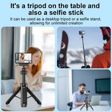 Universal Tripod, Quick Release Base, Selfie Stick Extension Accessories Compatible With DJI OSMO Action Action 5 Pro, Action 4 And Action 3 - Black - View 7