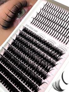 Perfect Combination! DIY Eyelash Cluster Cartoon False Eyelashes Doll Eyes Natural Eyelashes Cosplay 3D Spiky Fluffy Thick Mink False Eyelashes Spiky Eyelash Extension Russian Eyelash Cluster Spiky Individual False Eyelashes 80D 100D Thick Cluster Eyelash Extension 271pcs D Curl Cluster Eyelashes Mixed Eyelash Cluster DIY Eyelash Extension At Home - màu đen - Xem 1