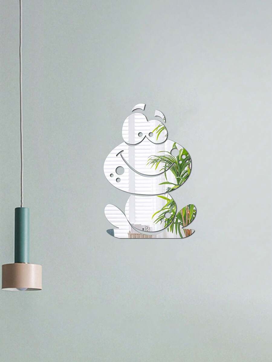 Cute Cartoon Frog Acrylic Mirror Wall Sticker - Removable Self-Adhesive Decor For Kids Room, Bedroom, Living Room - Multicolor - View 1