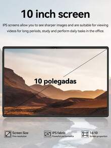 Qetupa 10.1英寸安卓14平板电脑，4GB RAM+64GB ROM，MT6762八核2.0GHz处理器，高清(1280x800) IPS触摸屏，蓝牙5.2和802.11ac WiFi5，GPS，500万像素前置摄像头和1300万像素后置摄像头，6000mAh大容量电池，不支持车载SIM卡，圣诞礼物（儿童/成人惊喜之选，不含适配器） - 灰色 - 查看 4