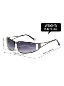 Y2K Fashion Street Style Glasses, Unisex, Unique Hollow-Out Luxury Frame, Suitable For Music Festivals, Road Trips, Eye-Catching Item - Multicolor - View 9