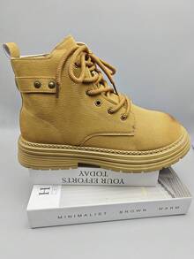 2025 New Leather Zipper High-Top Boots, Korean Retro British Style, Casual Fashion Comfortable Versatile High-Quality Outdoor Work Boots, Motorcycle Short Boots For Men - View 1