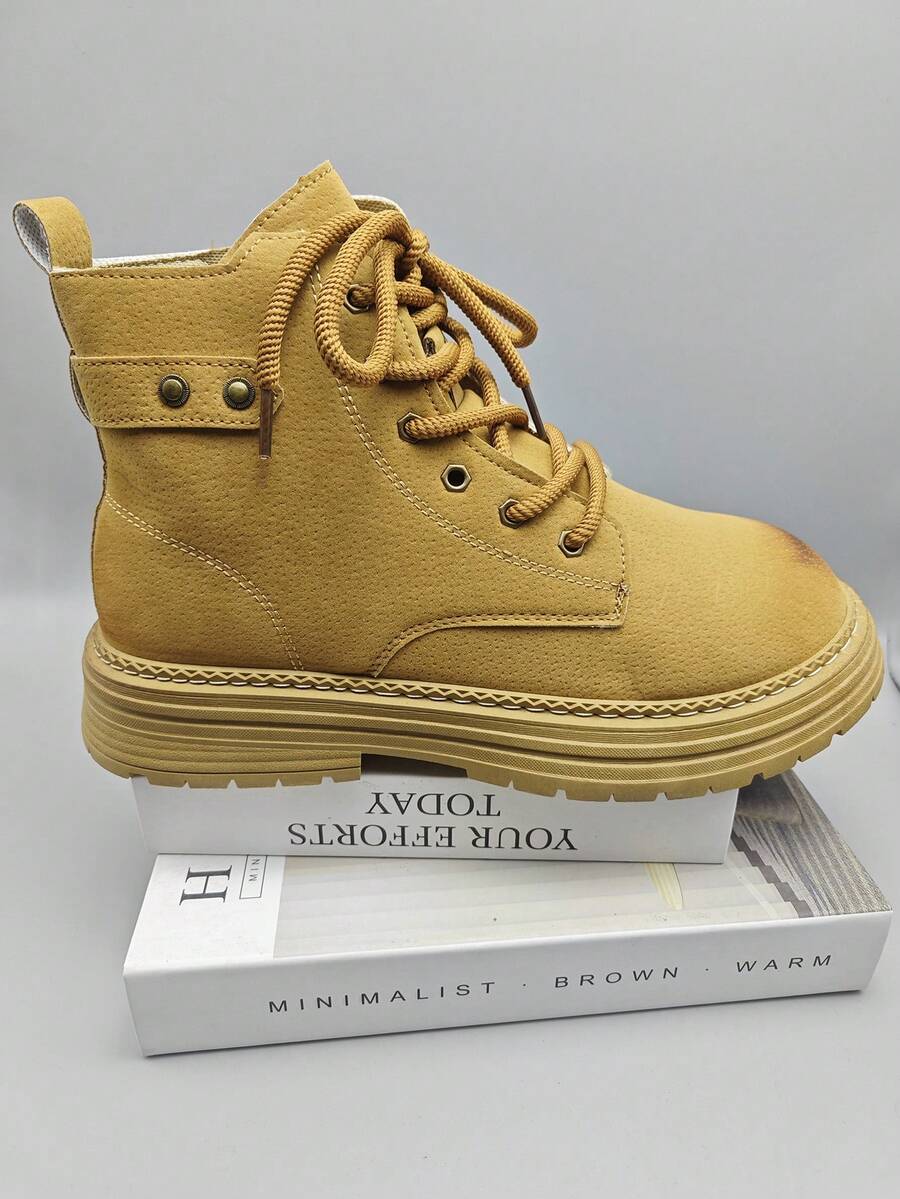 2025 New Leather Zipper High-Top Boots, Korean Retro British Style, Casual Fashion Comfortable Versatile High-Quality Outdoor Work Boots, Motorcycle Short Boots For Men - View 1