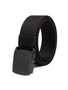 这款男士战术编织腰带采用帆布/尼龙材质，为您的装扮增添一丝精致感。适合正式和休闲场合，配有可调节扣环。是馈赠男士的理想之选，也是户外活动的完美伴侣。 - 黑色 - 查看 6
