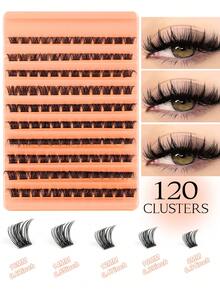 120pcs D-Curl Natural Fluffy Volume Lash Extensions,C/D Super Lightweight Packaging,Waterproof Faux Mink Single Cluster 3D Contoured Lashes,Long-Lasting And Durable,Suitable For Light, Heavy Makeup And Daily Wear,Suitable For Daily Use Or Outdoor. - D - 查看 18
