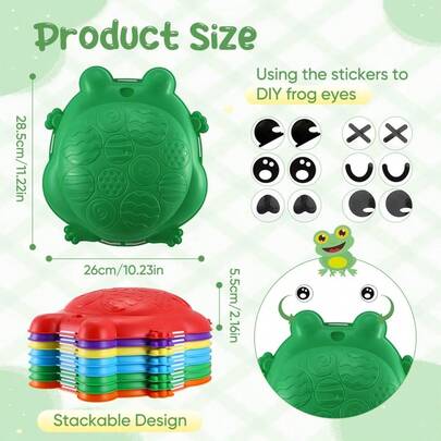 Stepping Stones Sensory Toys Non-Slip Balance Game Obstacle Course Toys 8 PCS High-Weight Capacity Indoor Outdoor Play