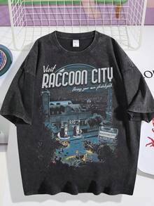 T - Shirt Classic Lobster Art OE WE T - Shirt 2025 Fashion Artistic Print Pattern Loose Fit Short Sleeved Top DG - màu đen - Xem 1