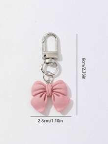 1PC Premium Metal Electroplated Pink Keychain, Sweet And Fresh 3D Bowknot Bag Charm – Stylish Lightweight Accessory (25g) Boasting Durable, Scratch-Resistant Quality – Ideal For Home Use, Daily Commute, Travel Journeys, Outdoor Adventures, Business Trips, Parties, Friendly Gatherings – Wonderful Gift Choice For Juniors, Couples, Spouses, Colleagues, Friends, Elders, Kids, Classmates, Teachers – Limited To 1PC Per Customer – Perfect For Decorating Bags And Keys To Add Feminine Charm And Upgrade Daily Style - 粉色 - 查看 10