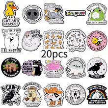 20pcs/Set Cute Enamel Pin Lapel Pins Badges On Backpack Women's Brooch Clothes Gift Jewelry Fashion Accessories - Black - View 8