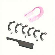 7件套硅胶鼻夹增高器 - 美鼻夹 - 鼻梁提拉塑形器，鼻部矫正器，鼻部提拉夹，美容配件，面部轮廓修饰，隐形塑形，耐用夹子，灵活设计，面部提拉工具，美容用户，自我护理必备，鼻子 - 彩色 - 查看 7