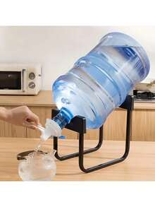 Space-Saving Black Bucket Dispenser With Faucet, Detachable Portable Water Dispenser Suitable For Home, Camping, Travel And Dorm, Anti-Tipping Design, PP Material, Multi-Purpose Use For Kitchen, Office And Picnic - Black - View 2
