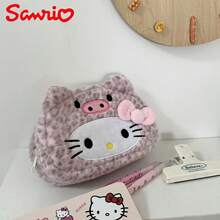 1pc Sanrio Style Leopard Cat Shaped Large Capacity Pencil Case, Makeup Bag, Student Stationery Box, Storage Box, Birthday Back To School Gift (No Clip) - Multicolor - View 9