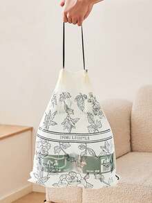 1pc Tear-Resistant Garbage Bag With Drawstring, Thick Plastic Trash Bag With Self-Sealing, Suitable For Kitchen, Living Room, Bathroom, Multi-Purpose Waste Bag - Multicolor - View 3