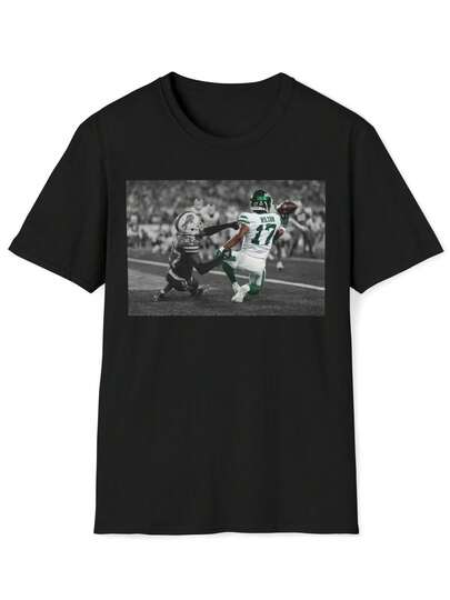 Garrett Wilson New York Football Jets Fantasy Touchdown One Handed Catch Unisex Softstyle T-Shirt