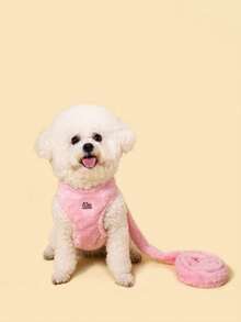 LANGXINGCS 一套宠物胸背带牵引绳，包括带领结的狗狗胸背带牵引绳，可拆卸领结装饰，可调节扣环设计，适合小型/中型猫狗室内/室外使用。 - 彩色 - 查看 9