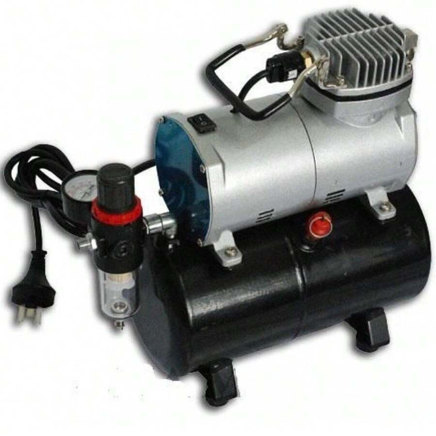 OISE ART STORE Mini Compressore Portatile Per Aerografo Aereopenna 1/5hp Serbatoio 3 Lt. - - Multicolore - Visualizzare 1