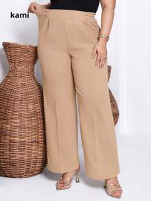 Plus Size Pantalona Duna Feminina - Cream - View 3